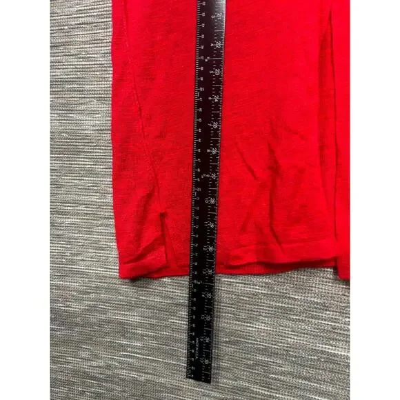 J. Jill Linen Cardigan Sweater Womens M Red Short Sleeve Soft Knit Button Front - Picture 5 of 6